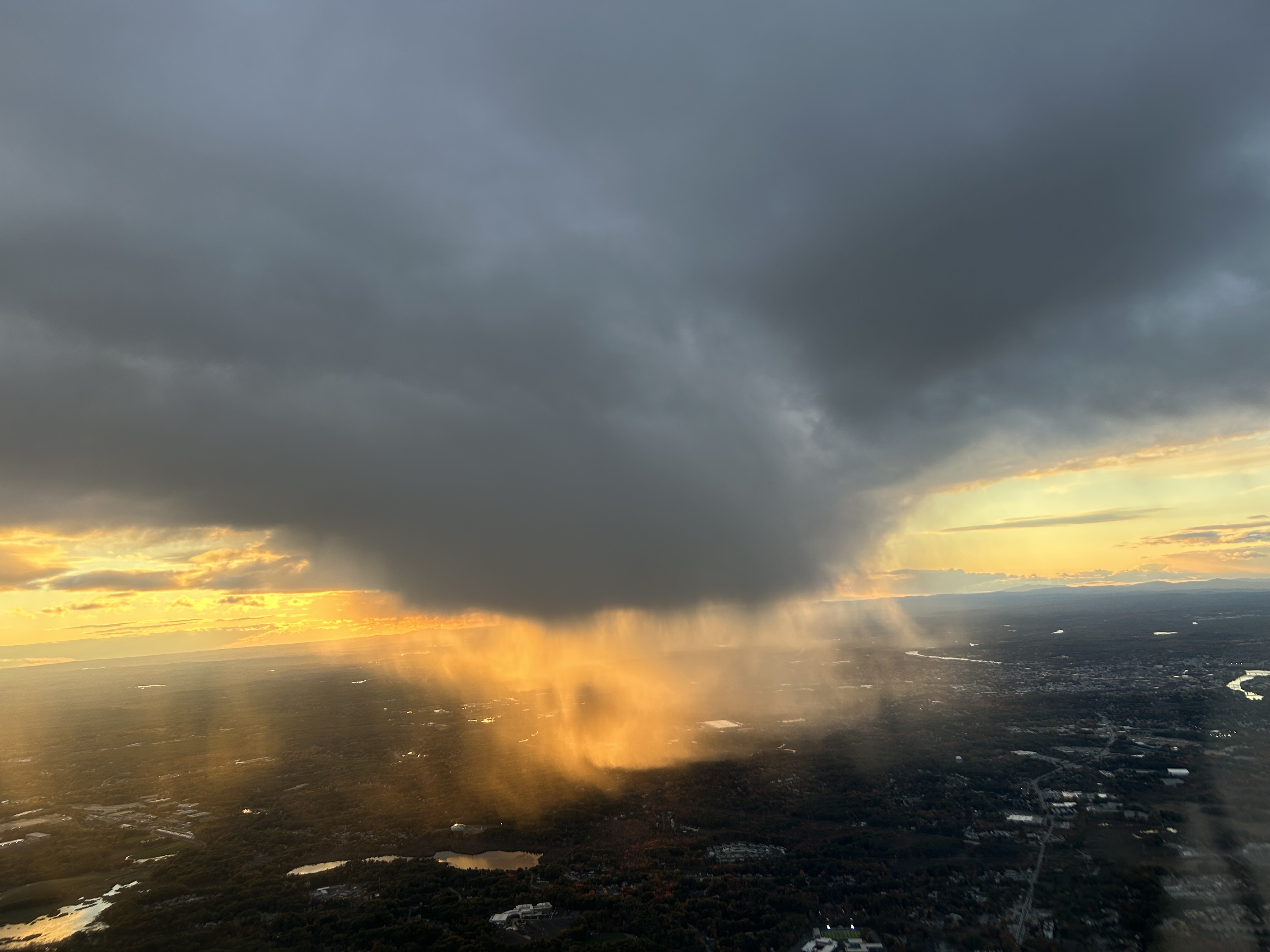 Aerial view from the cockpit